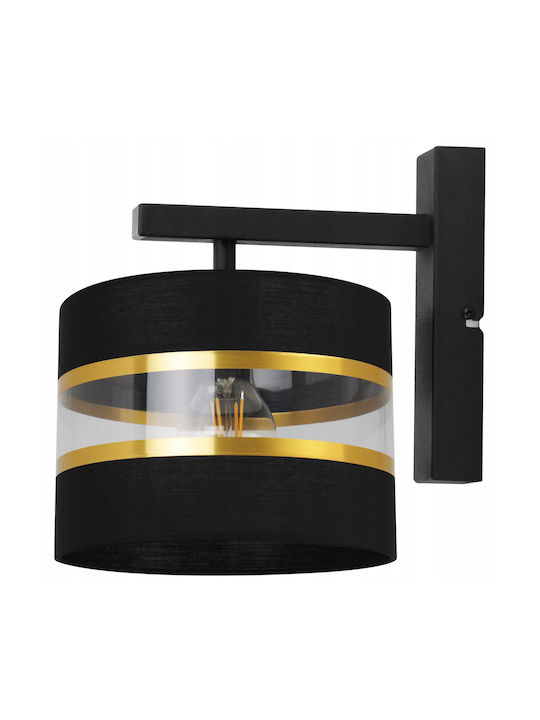 Light Home Μοντέρνο Φωτιστικό Τοίχου με Ντουί E27 Μαύρο