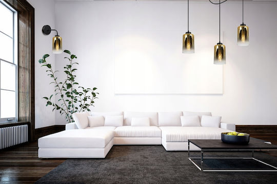 Light Home Модерен Осветително тяло За стена с фасунга E27 Черен