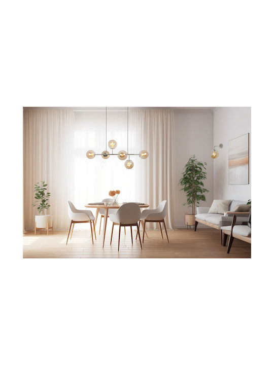 Light Home Модерен Осветително тяло За стена с фасунга E14 Кехлибарен