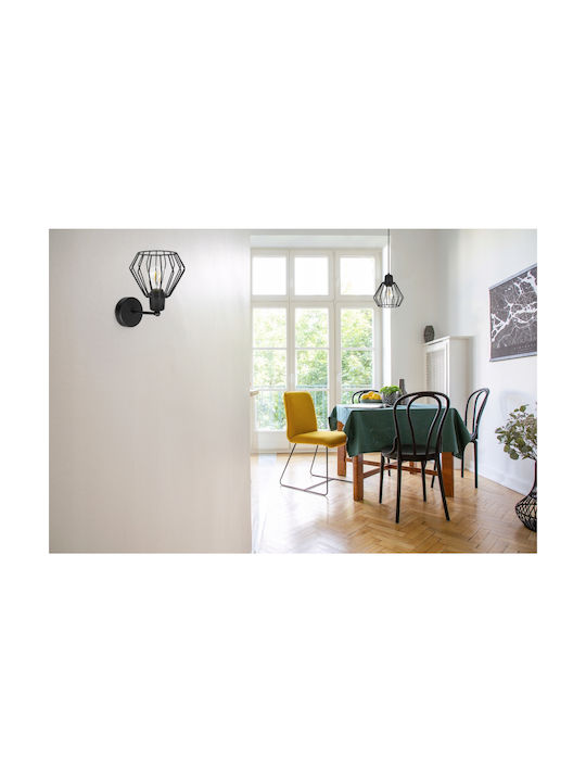 Light Home Μοντέρνο Φωτιστικό Τοίχου με Ντουί E27 Μαύρο