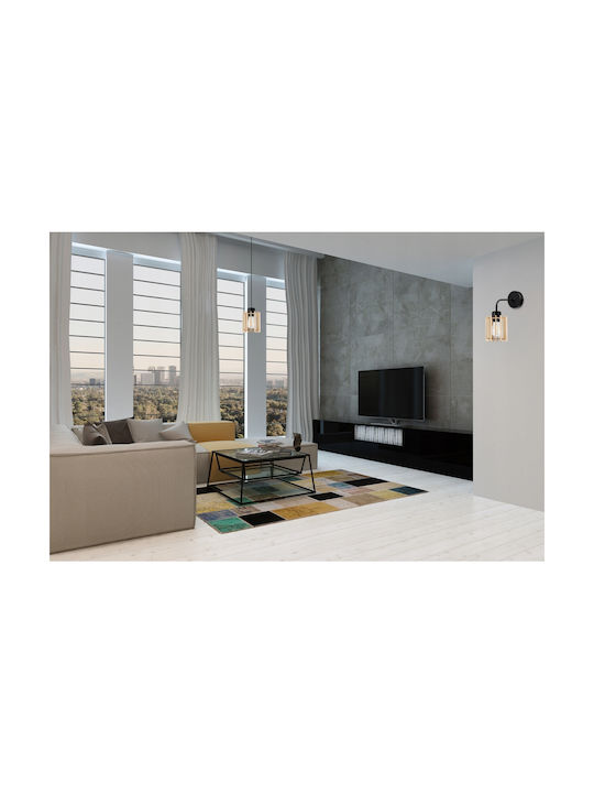 Light Home Modern Lamp Wall with Socket E27 Black