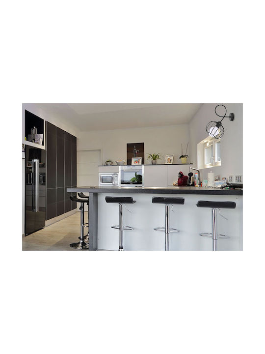 Light Home Μοντέρνο Φωτιστικό Τοίχου με Ντουί E27 Μαύρο