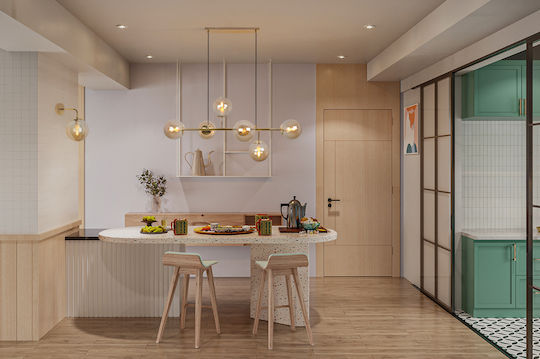 Light Home Модерен Осветително тяло За стена с фасунга E14 Златист