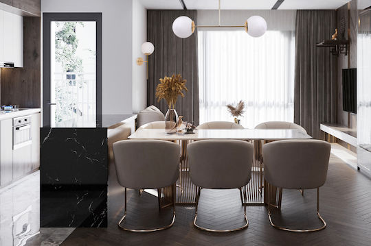 Light Home Φωτιστικό Τοίχου με Ντουί E14 Χρυσό