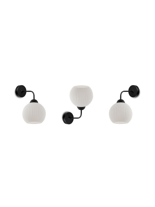 Light Home Modern Lumină de Perete cu Soclu E27 Negru