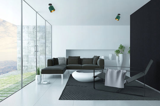 Light Home Πλαφονιέρα Οροφής Μαύρη