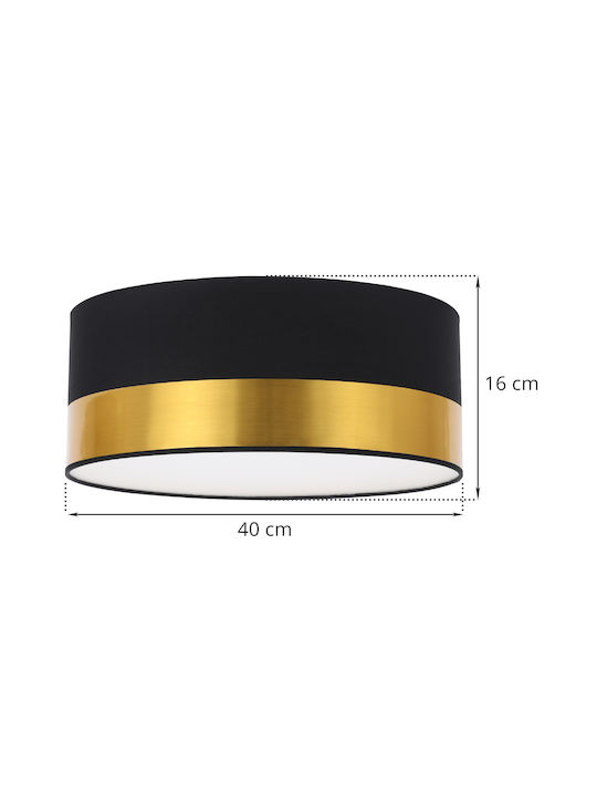 Light Home Ceiling Mount Light Black with Socket E27