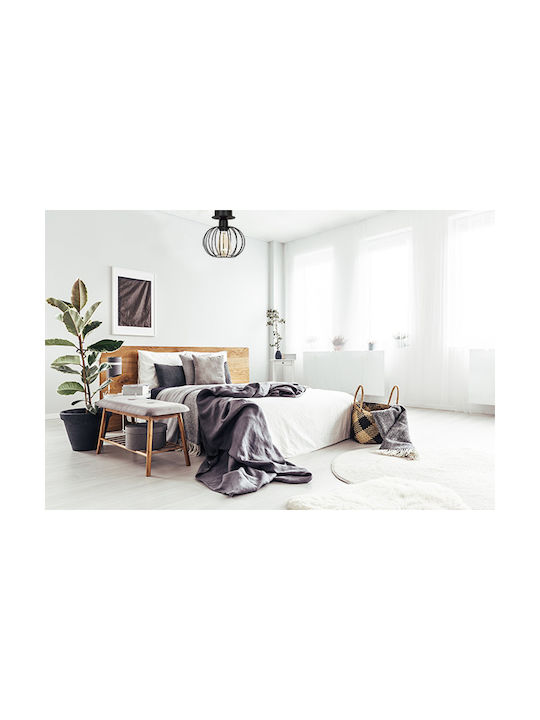 Light Home Πλαφονιέρα Οροφής Μαύρη με Ενσωματωμένο LED