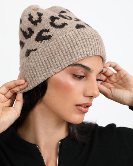 Beanie Unisex Beanie Gestrickt in Gray Farbe