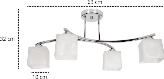 Light Home Πλαφονιέρα Οροφής Διάφανη