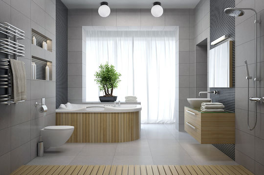 Light Home Plafonieră de Tavan Baie Albă cu Soclu E14