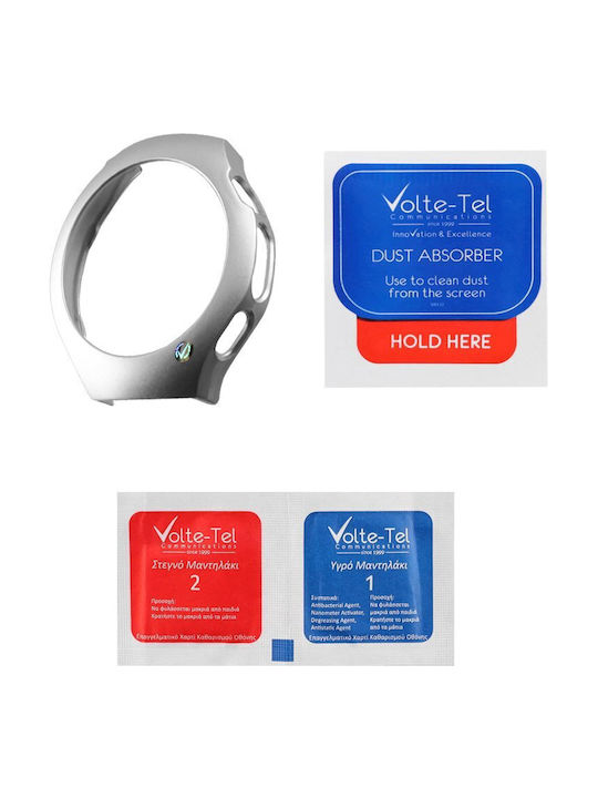 Volte-Tel Edge Cover with Key Plastic Case in Silver color for Huawei Watch 5 42mm