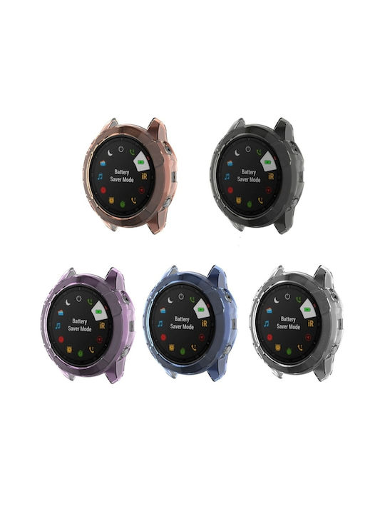 Protectoare Carcasă de Silicon în culoarea Violet pentru Garmin Fenix 6X