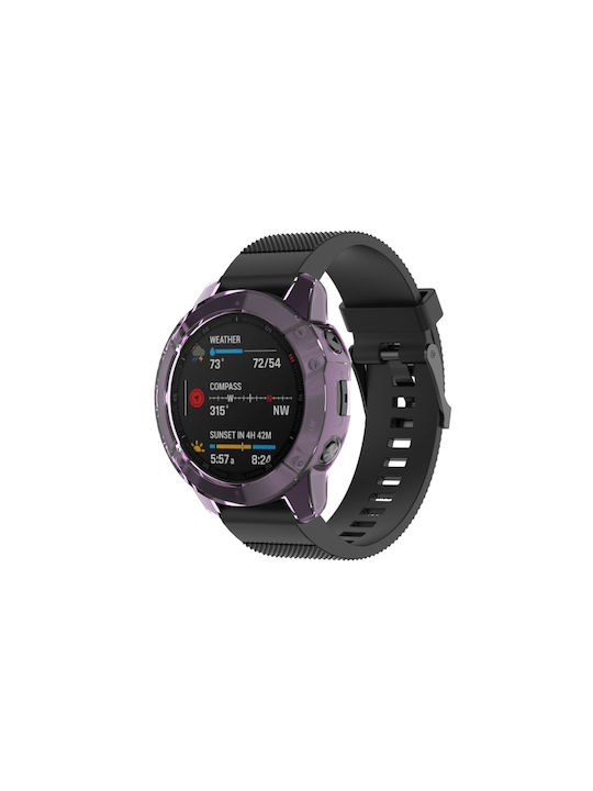 Protective Silicone Case in Purple color for Garmin Fenix 6