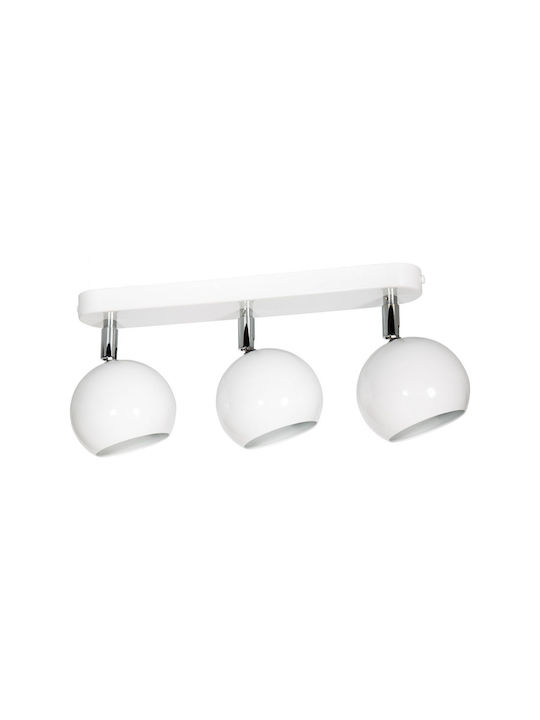 Light Home Τριπλό Σποτ με Ντουί GU10 σε Μαύρο Χρώμα