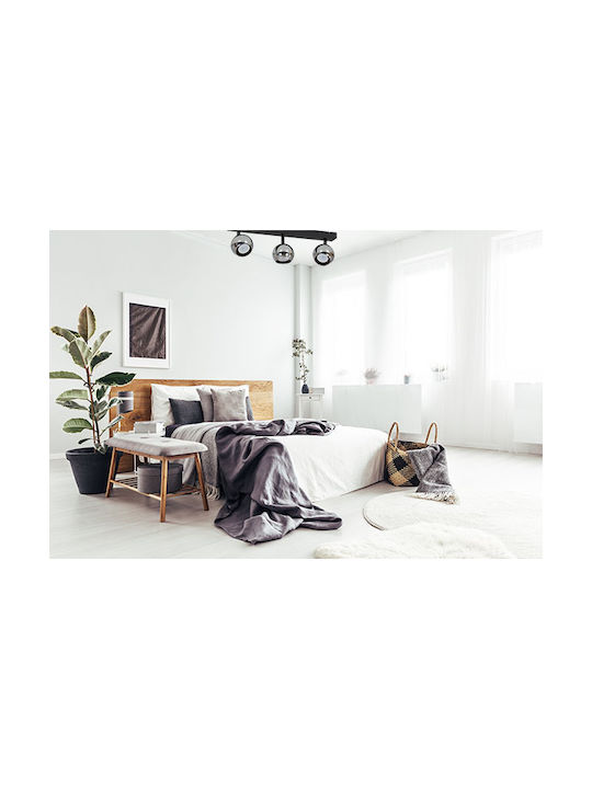 Light Home Triplu Spot cu Soclu GU10 în Culoare Negru