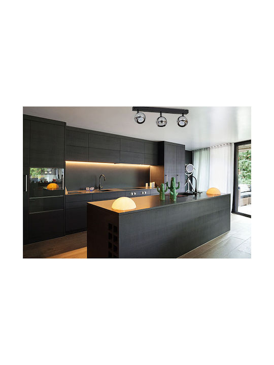Light Home Triplu Spot cu Soclu GU10 în Culoare Negru