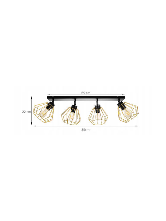 Light Home Σποτ με Ντουί E27 σε Μαύρο Χρώμα