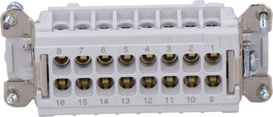 Female Connector Metal Cover 16 Pin 32 Pin Pins 1-16 16 A T0-eb016cp00