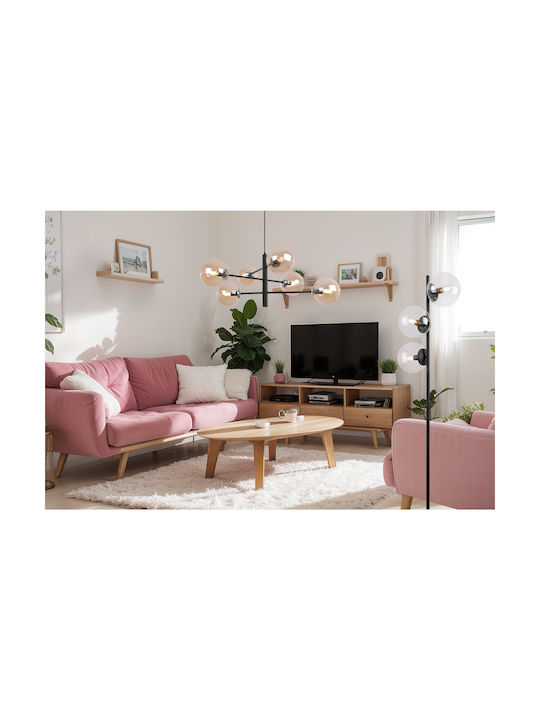 Light Home Φωτιστικό Δαπέδου με Ντουί για Λαμπτήρα E14 Μαύρο