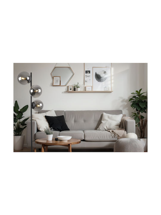 Light Home Φωτιστικό Δαπέδου με Ντουί για Λαμπτήρα E14 Μαύρο
