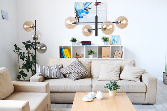 Light Home Подова Лампа с Цокъл за Крушка E14 Черен