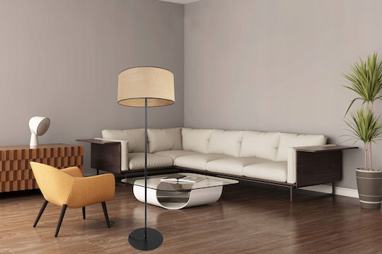 Light Home Lampa de podea Î153xL40cm. cu Soclu pentru Bec E27 Alb