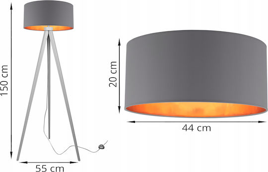Light Home Stehleuchte mit Fassung für Lampe E27 Weiß