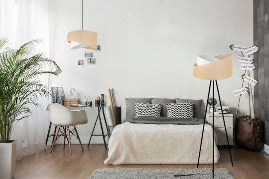 Light Home Φωτιστικό Δαπέδου Υ145εκ. με Ντουί για Λαμπτήρα E27 Λευκό