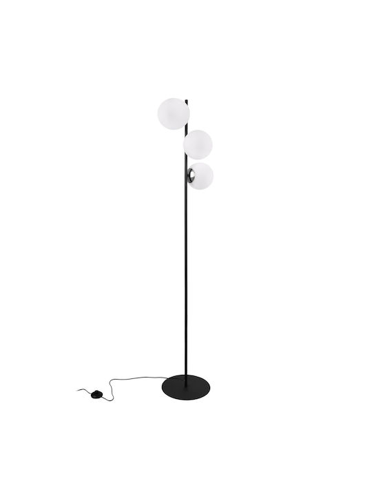 Light Home Floor Lamp with Socket for Bulb E14 Black
