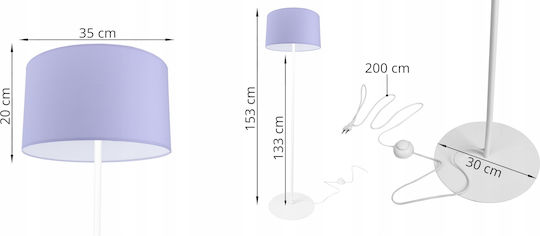 Light Home Φωτιστικό Δαπέδου με Ντουί για Λαμπτήρα E27 Μαύρο