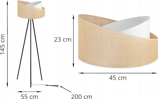 Light Home Φωτιστικό Δαπέδου Υ145εκ. με Ντουί για Λαμπτήρα E27 Λευκό