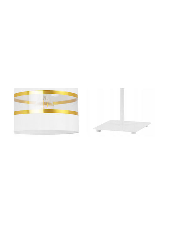 Light Home Μεταλλικό Πορτατίφ για Ντουί E27 με Λευκό Καπέλο και Βάση