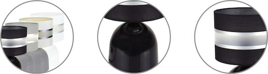 Light Home Υφασμάτινο Πορτατίφ για Ντουί E27 με Λευκό Καπέλο και Βάση