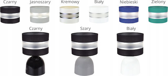 Light Home Fabric Table Lamp for Socket E27 with White Shade and Base