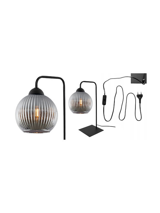 Light Home Πορτατίφ για Ντουί E27 με Γκρι Καπέλο και Μαύρη Βάση