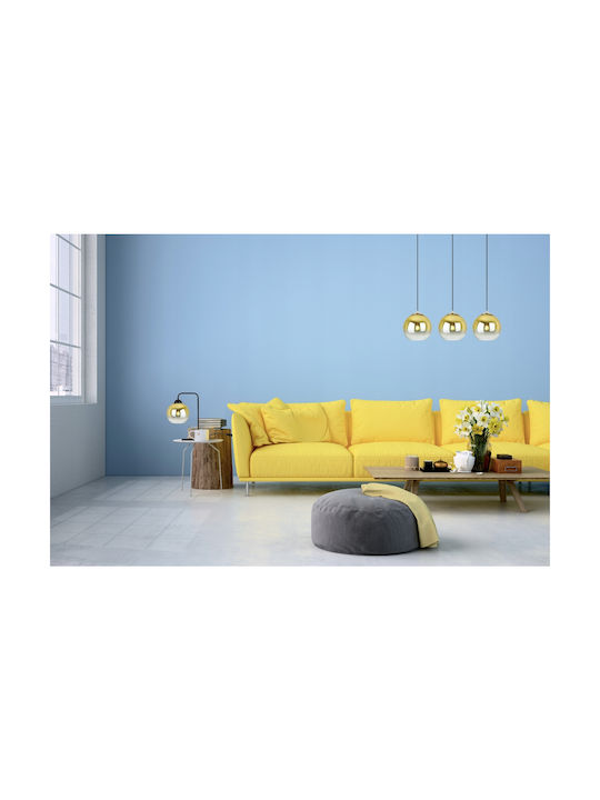 Light Home Glas Tischlampe für Fassung E27 mit Schwarz Schirm und Basis