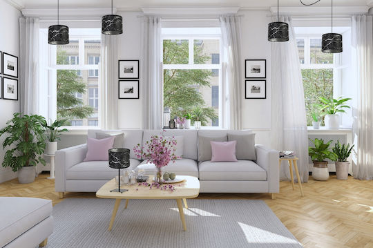 Light Home Metall Tischlampe für Fassung E27 mit Weiß Schirm und Basis