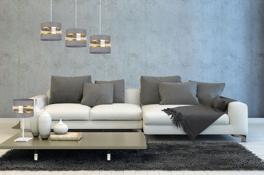 Light Home Metall Tischlampe für Fassung E27 mit Weiß Schirm und Basis