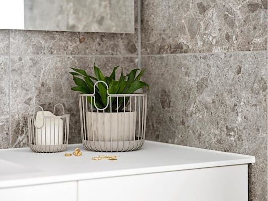 Zone Denmark Coș decorativ Metalic Beige 20x20x20buc