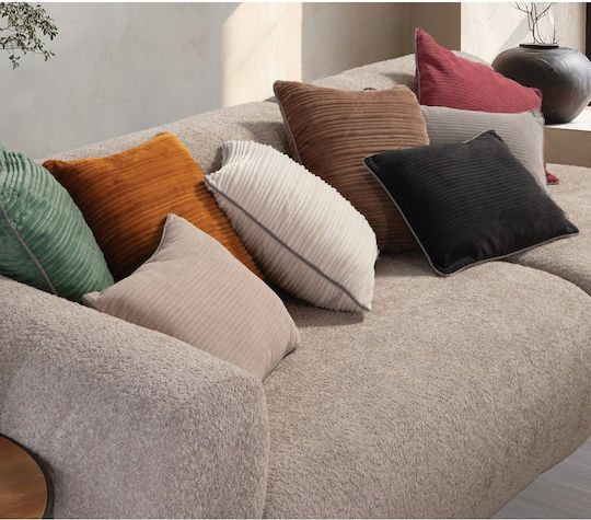 Nef-Nef Homeware Възглавница За Диван Gildeus От Кадифе В Цвят Къри 45x45см