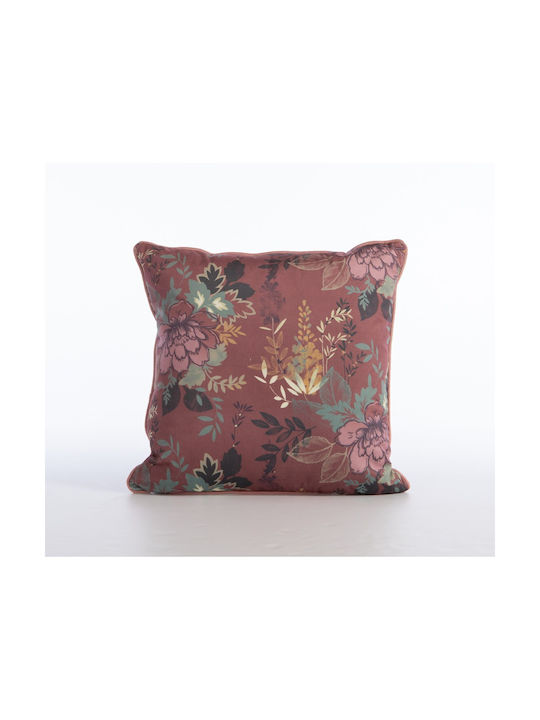 Nef-Nef Homeware Μαξιλάρι Καναπέ Optasia από Βελούδο Teal 45x45εκ. (Διάφορα Χρώματα)