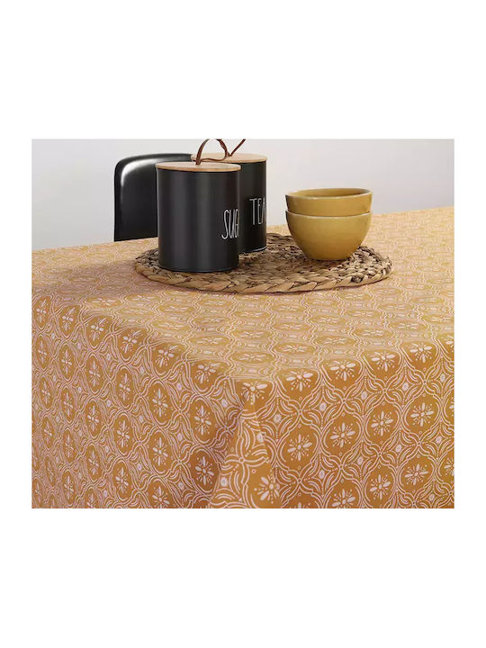 Nef-Nef Homeware Tischtuch Fleckabweisend Jeneria Mustard 140x180cm