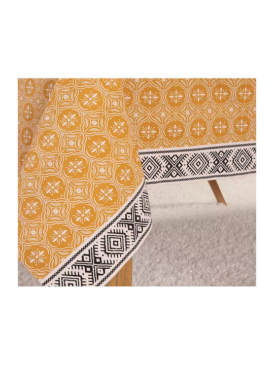 Nef-Nef Homeware Τραπεζομάντηλο Βαμβακερό Αλέκιαστο Jeneria Mustard 140x240εκ.