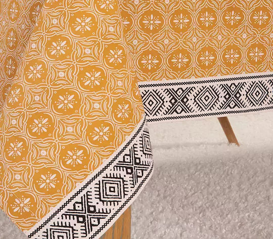 Nef-Nef Homeware Față de masă Din Bumbac Rezistent la pete Jeneria Mustard 140x240cm