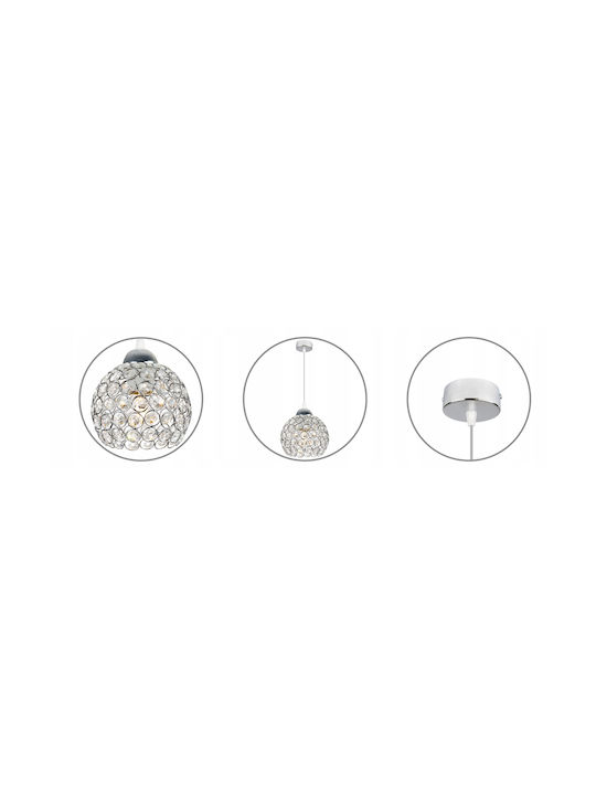 Light Home Lustră Transparent cu cristale pentru Dulie E27