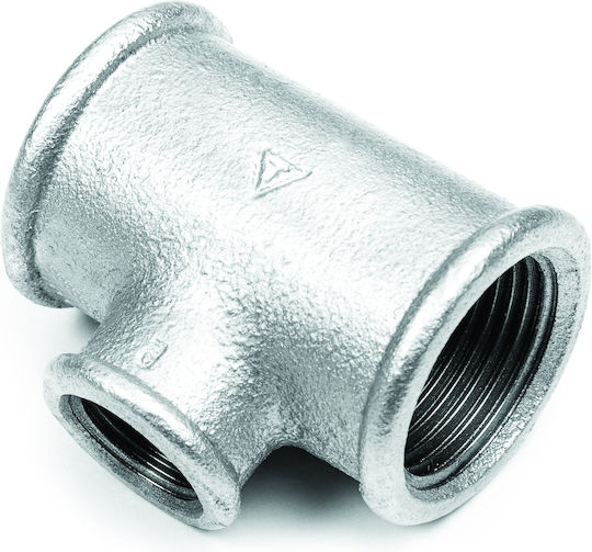 Galvanized Reducing Tee 2x1/2x2 Inches