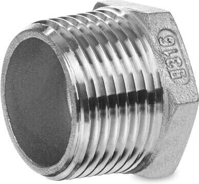 Threaded Stainless Steel Reducing Nut-screw Connector 2"" X 1""