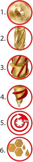 Carpenter Screws Pan Head Wkcp-06160