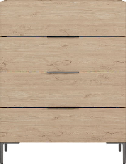 Comoda pentru Dormitor cu 4 sertare Natural 80x44x104buc